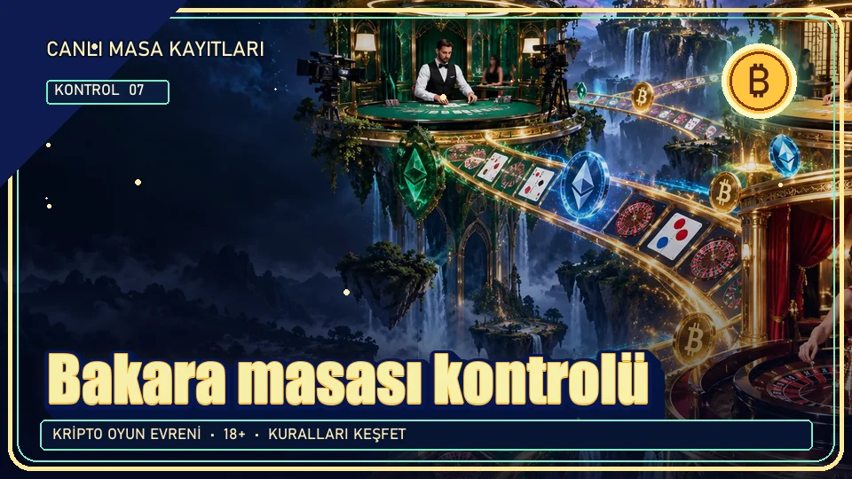 Bakara masası için kripto temalı kontrol görseli