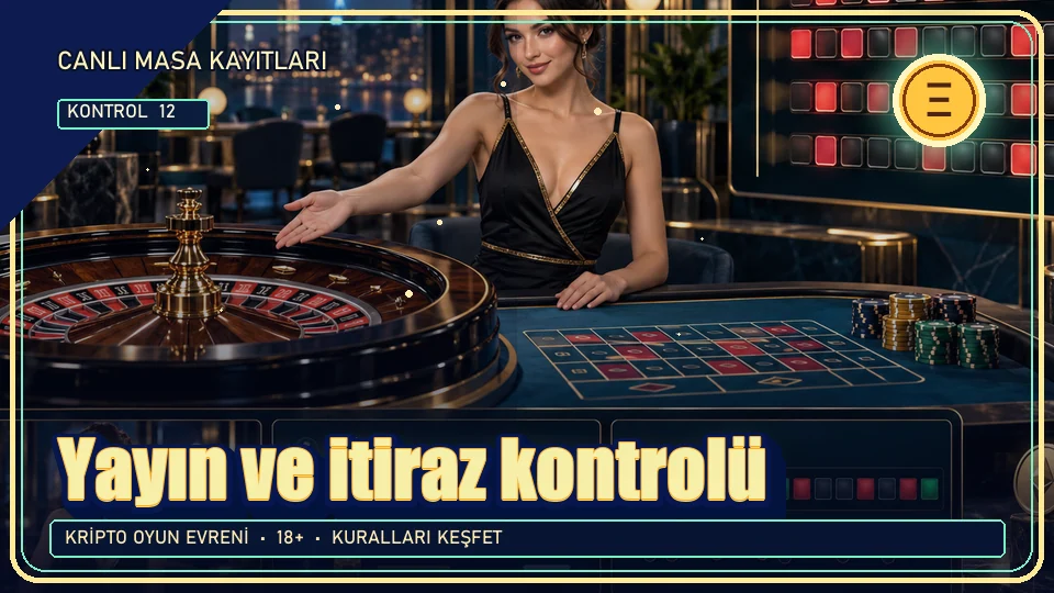 Yayın ve itiraz için kripto temalı kontrol görseli