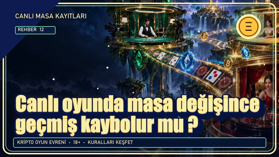 Canlı oyunda masa değişince geçmiş kaybolur mu? için kripto temalı oyun kapağı