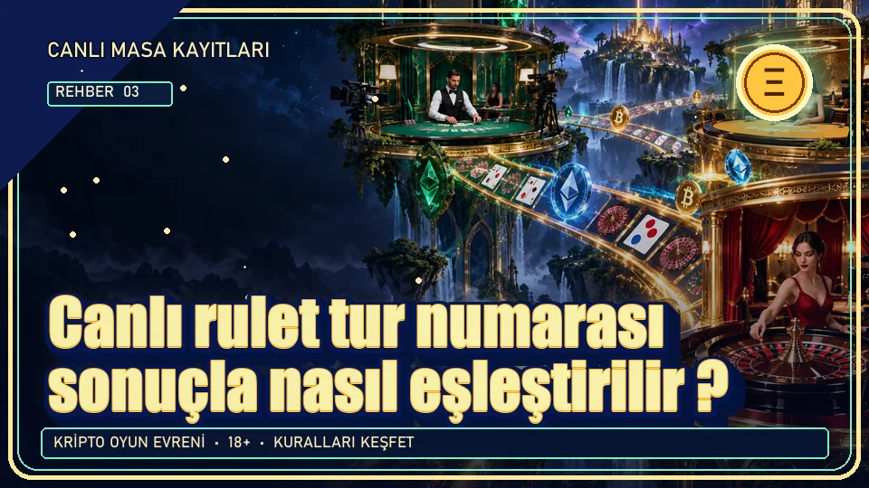 Canlı rulet tur numarası sonuçla nasıl eşleştirilir? için kripto temalı oyun kapağı